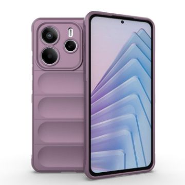 Redmi Note 14 5G Magic Shield TPU Flannel Case - Purple - 1