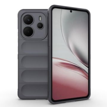 Redmi Note 14 4G EU Magic Shield TPU Flannel Case Dark Grey 164.84mm - 1