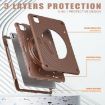 iPad Pro 13 2024 Case: Rotation Handle Holder Silicone Hybrid PC (Chocolate) - 4