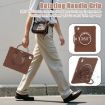 iPad Pro 13 2024 Case: Rotation Handle Holder Silicone Hybrid PC (Chocolate) - 8
