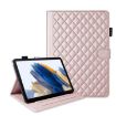 Samsung Galaxy Tab A8 10.5 Rhombus Leather Case - Rose Gold - 1