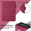 Samsung Galaxy Tab S10 FE+ Red Rhombus Lattice Leather Case - 4
