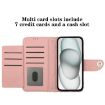 TCL 60 SE NxtPaper/605 Coral Pink Rhombic Flip Leather Case with Lanyard - 4