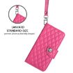 Ulefone Note 14 Flip Leather Case with Lanyard - Rose Red Rhombic Texture - 5