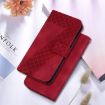 Redmi A5 4G 171.7mm Embossed Leather Phone Case - Red - 2