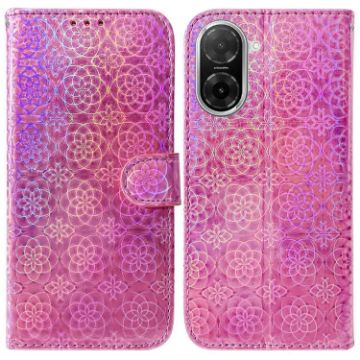 Redmi A5 4G Pink Leather Phone Case with Magnetic Buckle - 171.7mm - 1