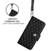 Xiaomi 14 Ultra Black Rhombic Texture Flip Leather Case with Lanyard - 5
