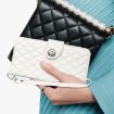 Xiaomi Civi 5 Pro 5G White Rhombic Texture Flip Leather Case with Lanyard - 7