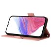 Realme 14 5G/14T 5G Pink Embossed Rose RFID Leather Phone Case - 3