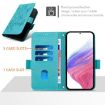 Realme Narzo 80/14 Pro 5G Embossed Rose RFID Leather Case Light Blue - 4