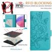 Realme Narzo 80/14 Pro 5G Embossed Rose RFID Leather Case Light Blue - 5