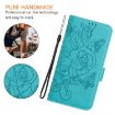 Realme 14x/V70/C75 5G Rose RFID Anti-theft Leather Case Light Blue - 7