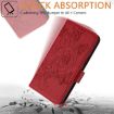 Ulefone Note 18 Ultra Red Embossed Rose RFID Leather Phone Case - 6