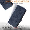 OnePlus Ace 5 Racing Embossed Rose RFID Leather Case - Dark Blue - 6