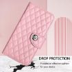 Vivo S30 Pro Mini Pink Rhombic Texture Flip Leather Case with Lanyard - 6