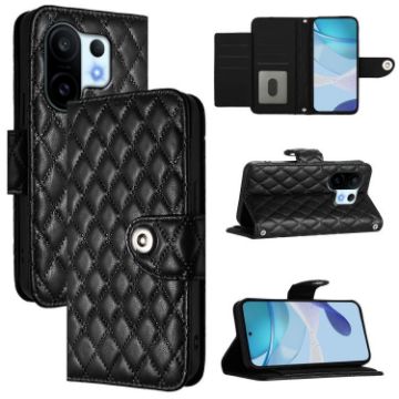 Vivo S30 Pro Mini Flip Leather Phone Case with Lanyard - Black - 1