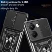 Xiaomi Poco X7 Pro 5G Case - Black Sliding Camera Cover TPU Hybrid PC - 6