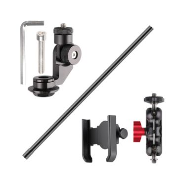 Bicycle Handlebar Phone Holder Clamp with 40cm Rod Pea Clip - 1