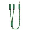 3.5mm Male to Dual Audio & Mic Adapter Cable, 2m, Green - 4