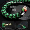 3.5mm Male to Dual Audio & Mic Adapter Cable, 2m, Green - 6