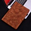 itel Pad One 10.1 Tablet Case, Lily Embossed Leather, Brown Cover - 2