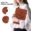 itel Pad One 10.1 Tablet Case, Lily Embossed Leather, Brown Cover - 7