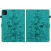 itel Pad One 10.1 Green Lily Embossed Leather Tablet Case - 3