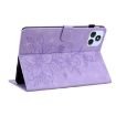 itel VistaTab 30 Purple Lily Embossed Leather Tablet Case - 5