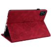itel Pad One 10.1 Red Butterfly Flower Embossed Leather Tablet Case - 5