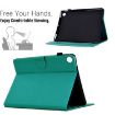 Samsung Galaxy Tab A8 10.5 2021 Lake Green Leather Case Fiber Texture - 5