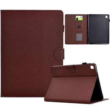 Samsung Galaxy Tab A7 10.4 2020 Brown Leather Case Fiber Texture - 1