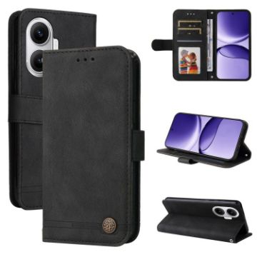 Redmi Turbo 4 Pro/Poco F7 Black Leather Case with Metal Buttons - 1