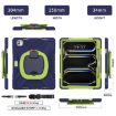 iPad Pro 13 2024 Silicone Hybrid Case with Holder & Strap - Navy Lime - 2