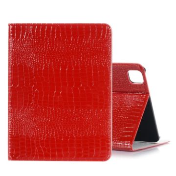 iPad Pro 13 2024 Red Crocodile Texture Leather Tablet Case - 1
