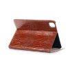 iPad Pro 13 2024 Brown Crocodile Texture Leather Tablet Case - 6