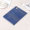 iPad Pro 13 2024 Blue Crocodile Texture Leather Tablet Case - 3