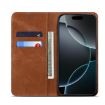 Samsung Galaxy A07 4G Brown Denim Texture Flip Leather Case - 4