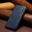 Samsung Galaxy A07 4G Blue Leather Phone Case - Oil Wax Crazy Horse Texture - 2