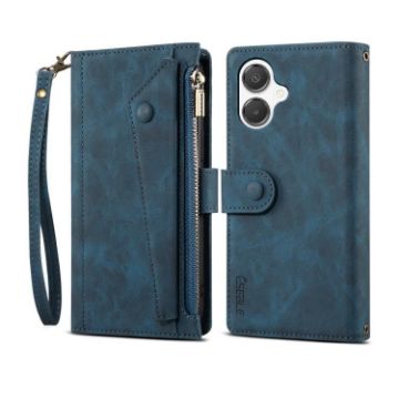 Samsung Galaxy A07 4G Retro Frosted RFID Flip Leather Case Dark Green - 1
