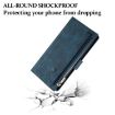 Samsung Galaxy A17 5G Retro Frosted RFID Flip Leather Case Dark Green - 6