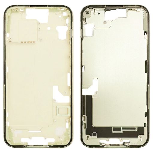 iPhone 15 Yellow Middle Frame Bezel Plate + Side Keys & Card Tray CE EU - 1
