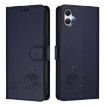 Samsung Galaxy A07 4G Cat Rat Embossed RFID Leather Case with Lanyard - 2
