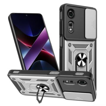 ZTE nubia Neo 2 Phone Case Silver - Sliding Camera Cover TPU+PC - 1