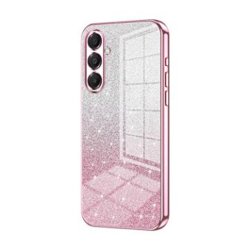 Samsung Galaxy A17 Pink Gradient Glitter Electroplated Phone Case - 1