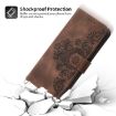 Redmi Turbo 4 Pro/Poco F7 Embossed Flowers Wallet Leather Case Brown - 6