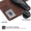 Redmi K80/K80 Pro Brown Embossed Flowers Wallet Leather Phone Case - 5
