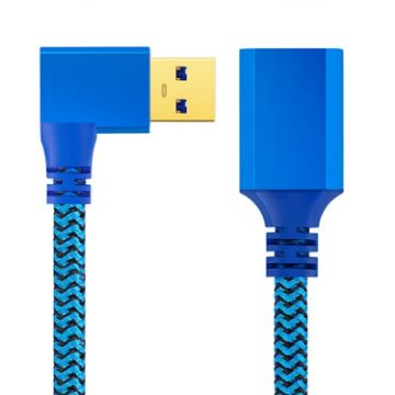 USB 3.0 Female to Male Right Elbow Extension Cable 1m for Devices - 1