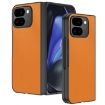 Google Pixel 10 Pro Fold Ultra-thin Leather Phone Case - Orange - 1