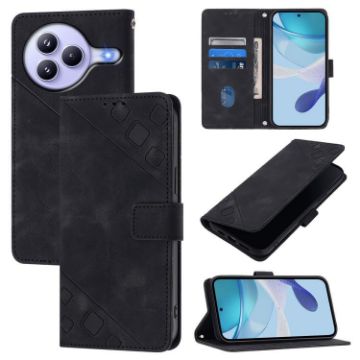 Xiaomi Civi 5 Pro 5G Black Embossed Leather Phone Case Skin-feel - 1