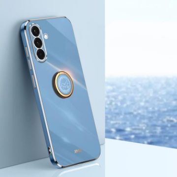 Samsung Galaxy A36 5G XINLI 6D TPU Case with Ring Holder - Blue - 1